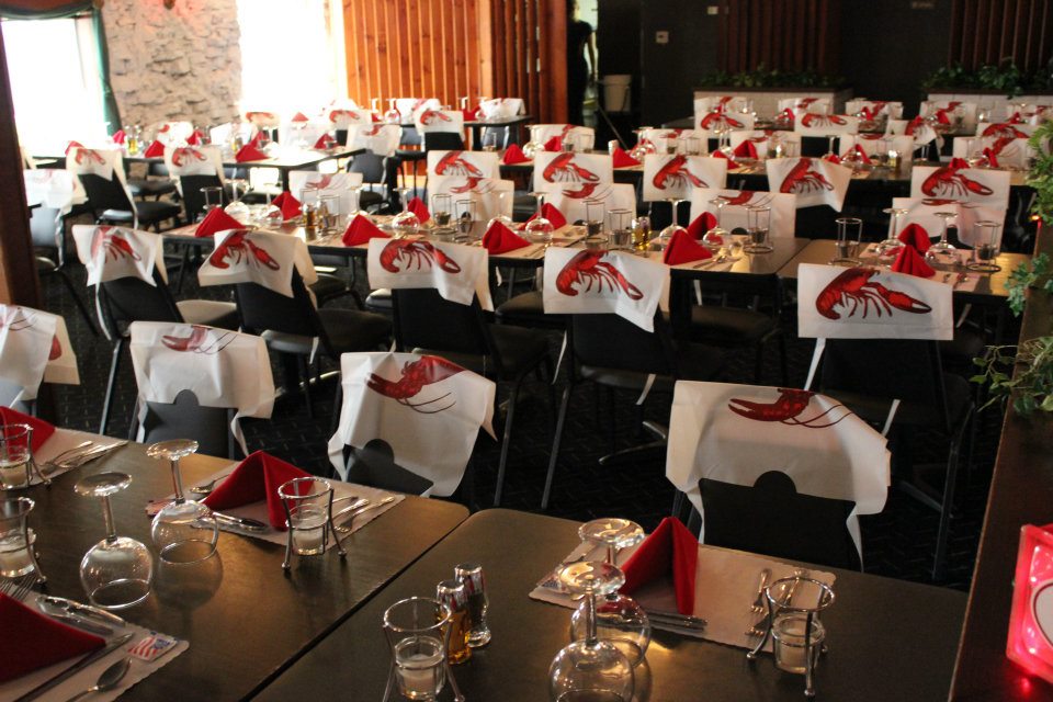 Lobster boil dining room